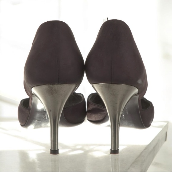 SALVATORE FERRAGAMO PURPLE LEATHER D'ORSAY PUMPS - RARE - Picture 3 of 6